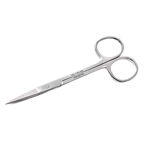 cynamed iris micro dissecting precision lab scissors fine point straight - perfect for doctors nurses ems students education