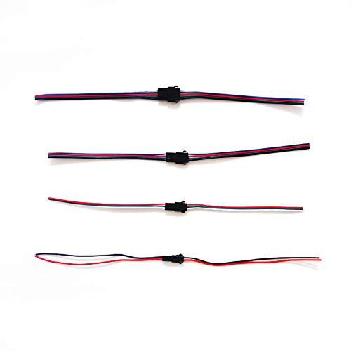 Wiring Connecting Terminals 50Pair/lot 2pin 3pin 4Pins 5pin Male Female RGB Wire Connector Cable for SMD 3528 5050 LED Lights - (Pins: 3pin)