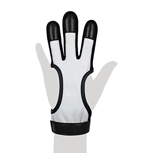 Viseman Archery Gloves Genuine Leather Fingers Tabs, Archery Protective Gear Accessories, Finger Guard Gloves, Compound Recurve Bow & Arrow Protector, Outdoor Archery Gloves Shooting Hunting Targeting #TOP4