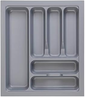 MUHOO Cutlery Tray Kitchen Organiser Drawer Insert Drawer Cutlery Organiser Tray, 6 Compartment, Cutlery Holder Tray Drawer Organiser, 417 x 474 x 60 mm