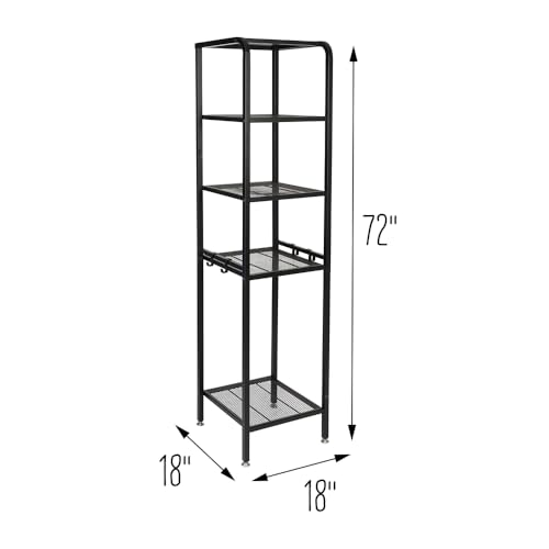 Honey-Can-Do 5-Tier Garage Storage Shelving Unit, Black SHF-09841 Black