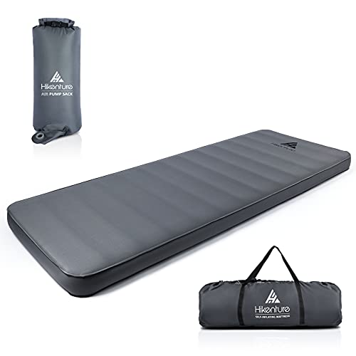 Hikenture 4 INCH Thick Self Inflating Sleeping Pad with 9.5 R Value, Comfort Plus Camping Mattress with Pump Sack, Inflatable Foam Insulated Camping Pad, Portable Camping Mat for 4-Season