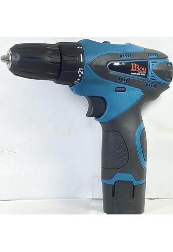 Image of Boss Professional & Home Cordless Heavy Duty Drill Machine with Accessories 10 MM 12 Volts 1300 RPM Variable Speed