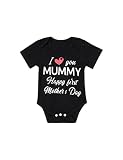 Happy First Mother’s Day Newborn Baby Boy Girl Outfit Mommy Bodysuit Summer Romper Clothes Set