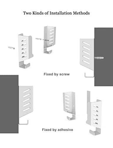 Zzhdesby Laptop Wall Mount Cable Box Wall Mount Holder Router Wall Mount Storage Rack Compatible With Laptops/Wifi Routers/Macbooks/Tv Boxes/Network Switches/Modems/Audio Devices And More (White) #TOP4
