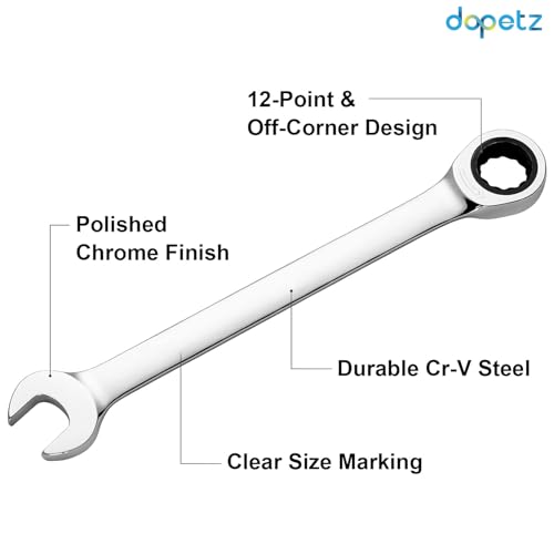 Clé à cliquet fixe 30 mm Dapetz outil combiné bague et fourche - 5