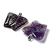LiQunSweet 3 pcs Butterfly Shaped Natural Amethyst Carved Charms Purple Insect Stone Charms for DIY Jewelry Necklace Earring Crafts Bag Purse Keychain Decor