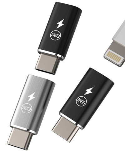 65W�}���[�d Lightning���X to USB-C�I�X�A�_�v�^�[�i3�Z�b�g�j�Ή�iPhone 16 15 Pro Max�p �Ή�apple�P�[�u����Type-C�|�[�g�֕ϊ� �Ή�Samsung�Ή� �Ή�iPad�d���v���O�p�ϊ��R�l�N�^�[