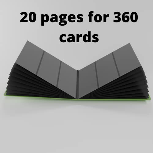 Card Guardian - 9 Pocket Trading Card Album 360 Side Loading Pocket Binder For Trading Card Games Tcg (Lime Green) Compatible With Pokemon Card Binder Yugioh Cards Mtg Binder Sports Card Binder #TOP6