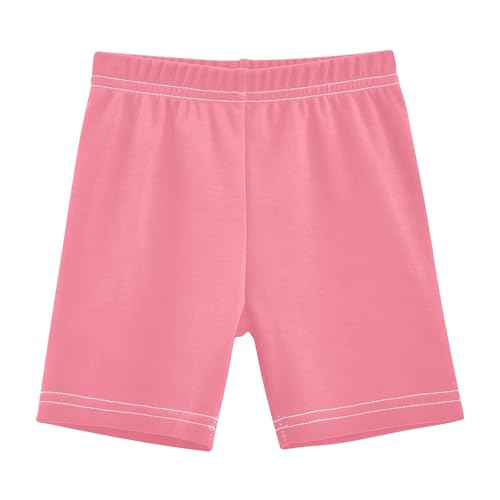 CHIFIGNO Salmon Pink Bike Shorts for Girls Cartwheel Shorts Breathable Under Dress Dance Short Size 8