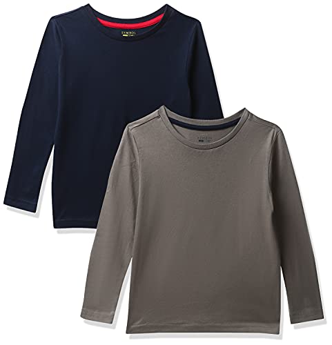 Image of Amazon Brand - Symbol Boy's Regular Fit T-Shirt (PAG 507 Navy & Grey 2-3 Years)