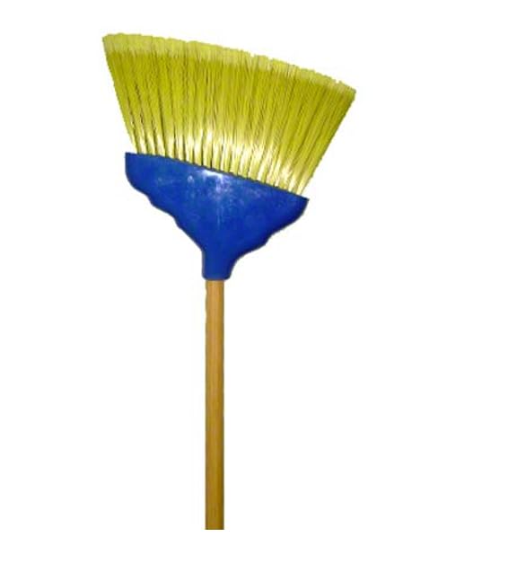 Medium Angle Broom, Yellow Nylon Bristles, 48