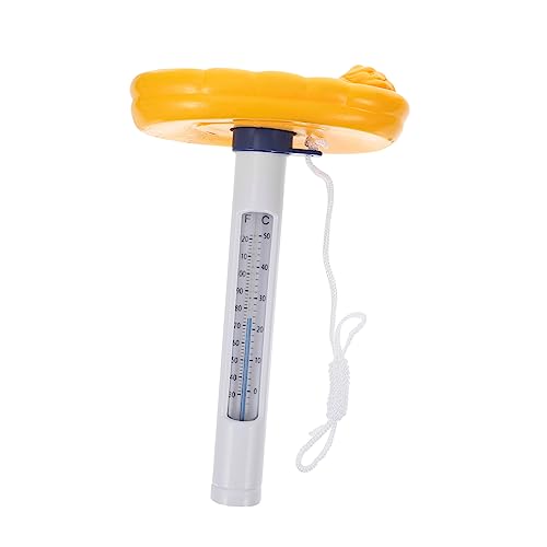 Happyyami 3 Piezas Termómetro De Piscina Agua Flotante Bañeras Para Bebés Agua Para Pecera Flotador Estanque De Agua Inflable Medidor De Temperatura De La Piscina Luces Flotantes El Plastico