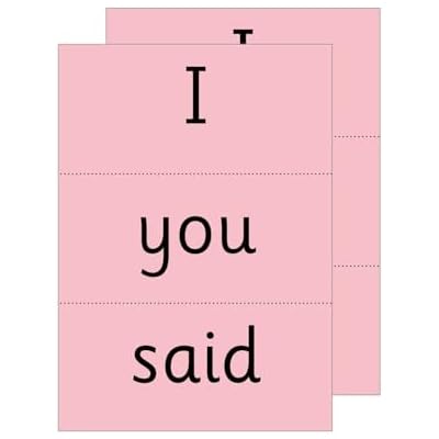 Red Word Cards
