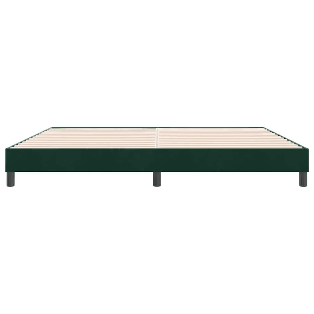 Samtbezug mit Lattenrost Boxspringbett Dunkelgrün 180x210 cm | Boxspringbett ohne Matratze Dunkelgrün 180x210 cm Samt Bettgestell mit Lattenrost Komfort Luxus Doppelbett