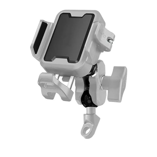 Support GPS moto antivol et réglable, fixation téléphone guidon antichoc grise