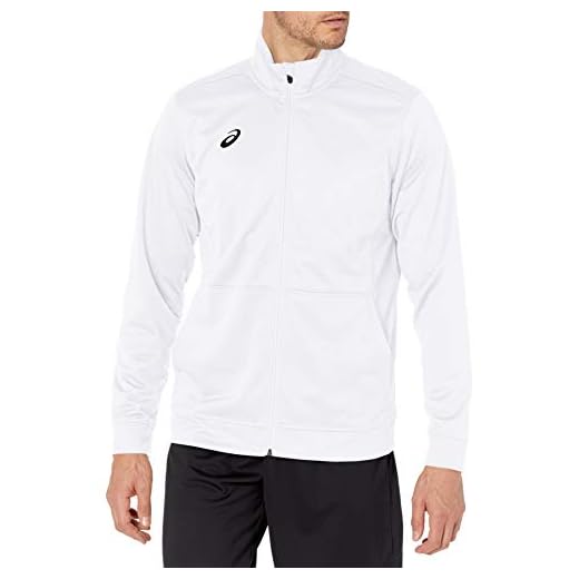 ASICS Team Tricot Warm Up Jacket, Team White, x Small