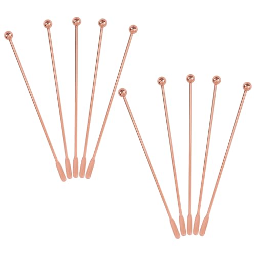 Gadpiparty 10 Piezas Cuchara Bar de Acero Inoxidable Agitadores Cocteles con Mango Espiral Cucharitas Café para Bar Mezcla Cómoda y Fácil de Limpiar Herramienta Esencial para Reutilizable
