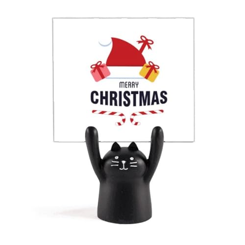 Porte-mémo chat noir de Noël pour célébrer la magie des fêtes en famille