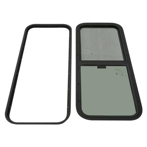 Fenêtre Basculante Pour Camping-car 70x40 Cm - Avec Moustiquaire, Montage Par Serrage, Blanche/noire