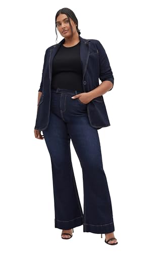 City Chic Women's Plus Size West End Dark Denim Jean