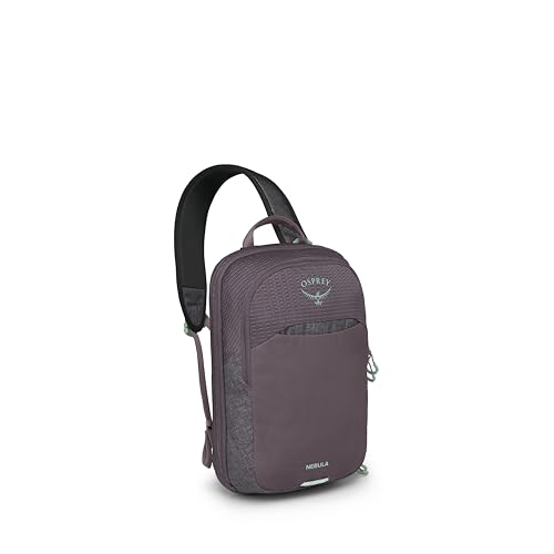 Image of Osprey Nebula Shoulder Sling Bag - Crossbody Backpack with Laptop Sleeve and Bottle Pocket, Graphite Purple Heather