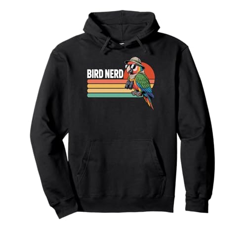 Bird Nerd Divertente Birding Bird Watching Bird watcher Pappagallo Felpa con Cappuccio