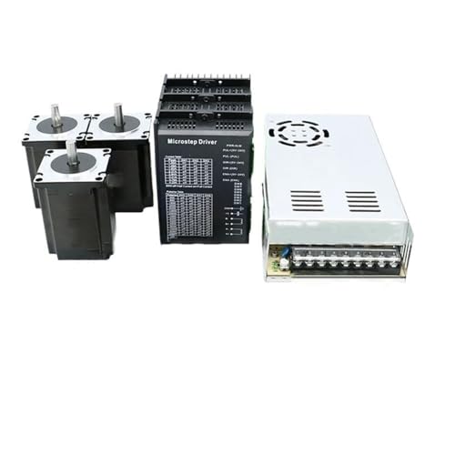 Driver Controller 2N.m 300oz-in Nema 23 Stepper Motor 3 Axis CNC Kits 3pcs 57x76mm Stepper Motor +3Pcs Drivers +1Pc 350W 36V Power Supply CNC Machine(TB6600 Driver)