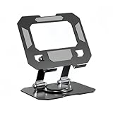 ノートパソコンスタンド 折りたたみ式 360°回転可能 | 無段階高さ＆角度調整・炭素鋼製・放熱構造・滑り止め付き | 人間工学デザインで姿勢改善・17インチ以下対応・在宅勤務/プレゼン/オフィス用