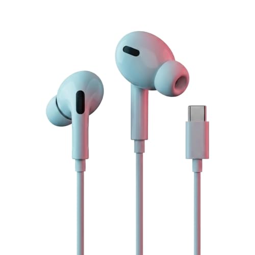 Image of Type-C Wired Earphones for iPhone | Hi-Fi Sound, Built-in Mic & Volume Control | Compatible with iPhone 15, 16, 17, 17 Pro, iPad & All Type-C Devices