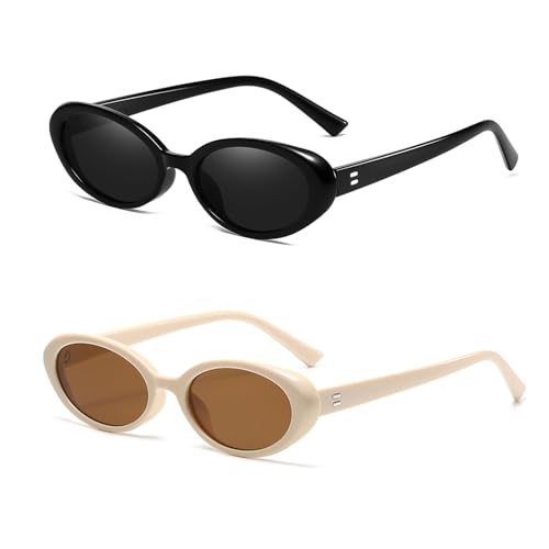Lunettes de soleil vintage femme ovales style rétro années 90 nuances œil de chat homme