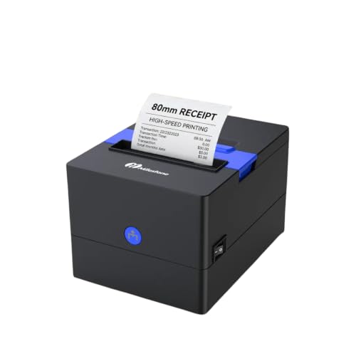 Image of P80I 80mm 3 inch USB+LAN+Cash Drawer with Auto Cutter Advanced Thermal Receipt Printer for Restuarant, Shops (P80I)