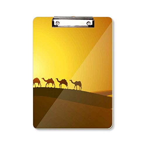 Porte-bloc A4 Silk Road Camel design artistique avec support d'écriture rigide