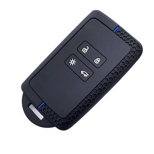 Housse en silicone pour clé Renault Espace 5 et Megane protection noir 4 boutons
