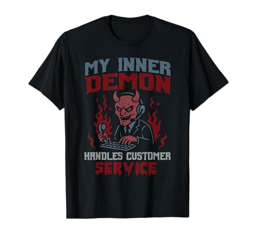 Inner Demon Handles Kundenservice Halloween Haunted T-Shirt