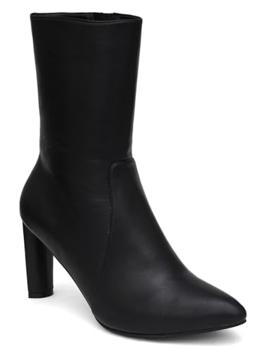 Image of SHERRIF Block Heels Calf Length Boots for Women