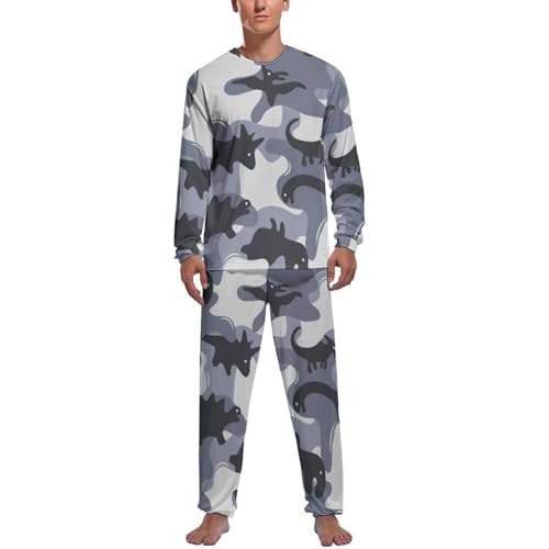 Ensemble de pyjama dinosaure homme camouflage original et doux style décontracté