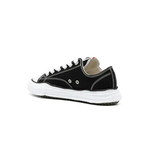 Unisex Canvas Sneakers Low Top Lace Up Canvas Shoes Fashion Comfortable (EU36) Black3