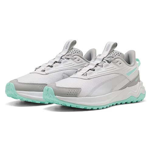 PUMA Tenis Unisex Extend Lite Trail Road para Correr, Pluma Gris Menta derretida, 42 EU