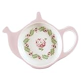 GreenGate - Teebeutel-Ablage - Keksteller - Lily Petit - Teekannenform - Porzellan - 12,5x10 cm