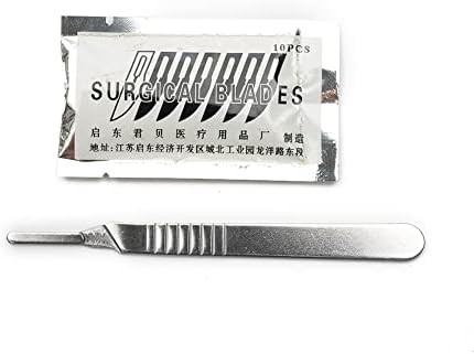 KONAMO 11pcs Angled Cutter Knife, Carbon Steel Utility Blade Scalpel Blade DIY Cutting Hand Tools