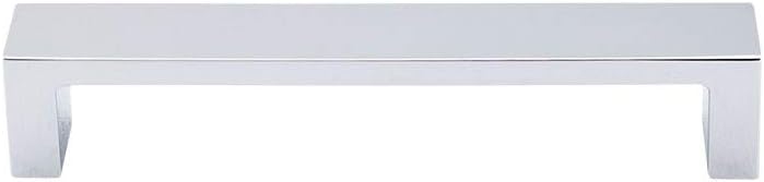 Top_Knobs Modern Metro Pull Color Polished Chrome Hardware 5 Length Sanctuary II Coll Contemporary Bar Handle Kitchen Drawer Cabinet Door Dresser Bathroom Metal Handle Interior Home