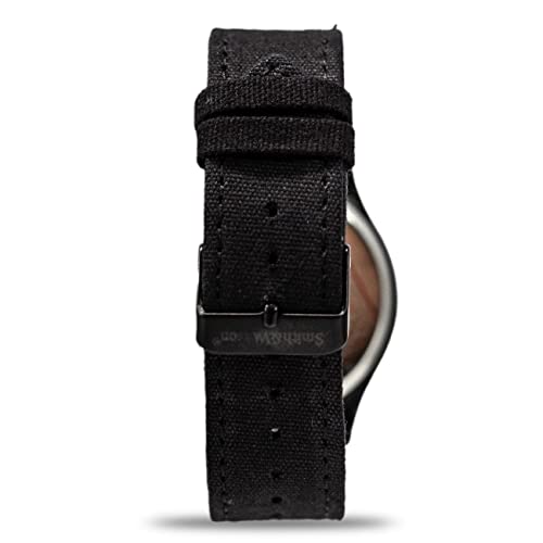 Smith & Wesson Men's Cadet Luminous Watch, 5Atm, Precision Quartz, Black/Green, Durable Canvas Strap, 42Mm, Water Resistant, Date Display, Stainless Steel Caseback, Scratch Resistant Glass, Tactical Watch, Father's Day Gift #TOP4