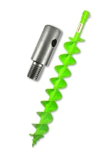 WERHE® Profi Bohrer, Erdbohrer für bohrmaschine 100 mm DoppelWelle robust mit m14 Adapter - Pfahlbohrer Brunnenbohrer präzise Bohrspitze.