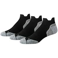 3-Pairs Amazon Essentials Men's Athletic Performance Low Cut Running Socks (8-12, Black)