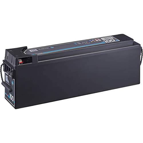ECTIVE – GEL DC100 Slim 12V 100Ah – Deep Cycle Versorgungsbatterie in schlanker Bauform wartungsfrei – VRLA Solarbatterie für Wohnmobil, Camper, Boot und Caravan
