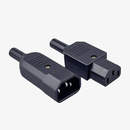 Plug de cable de alimentación AC hembra IEC BK para sustitución de conectores rectos 4