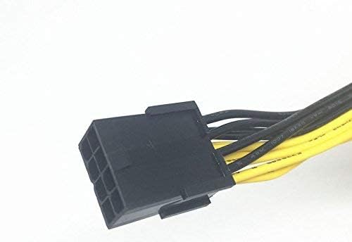 WiredCom® 20cm 8 Pin Female to Male 2 Port(6+2) Pin PCI-Express 8pin to Dual 8 pin Splitter GPU Graphics Card Power Supply Cable (Pack of 1) - Image 4