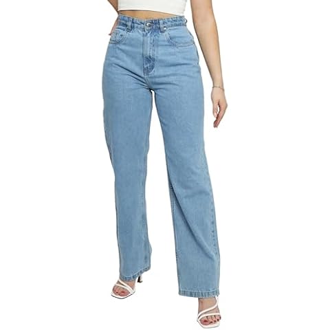 JMOJO High Waisted Wide Leg Jeans Cover