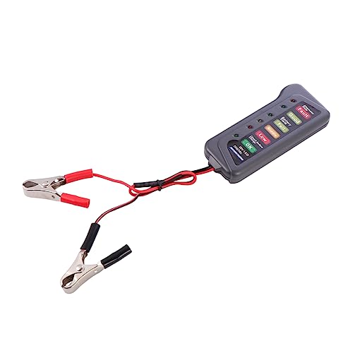 TOPPERFUN Smart Battery Tester with LED Indicator Durable Battery Analyzer for Automotive Home Use Sturdy Alligator Clip Design for Accurate Battery Testing